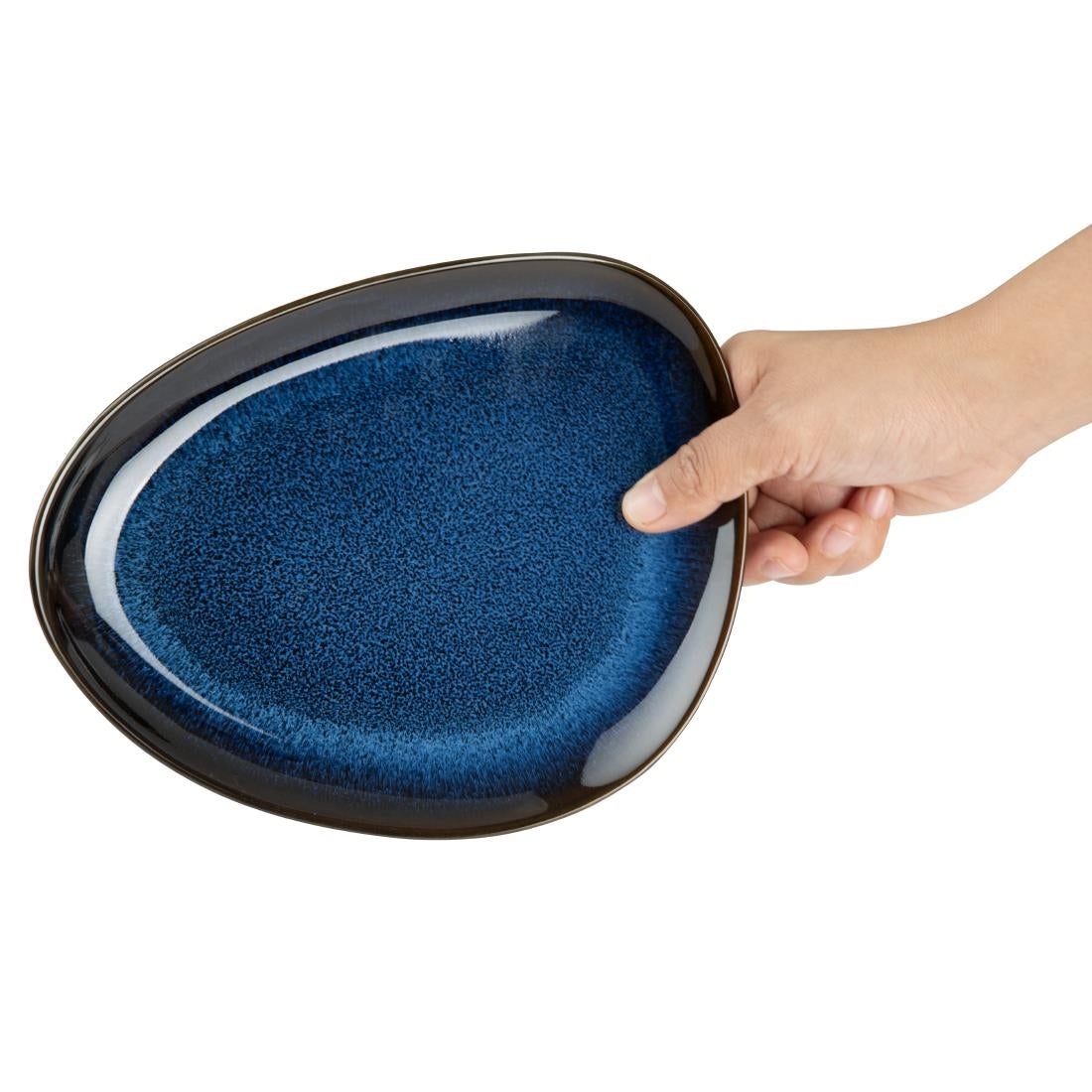 Olympia Luna Triangular Plates Midnight Blue 207x158mm (6 Pack)