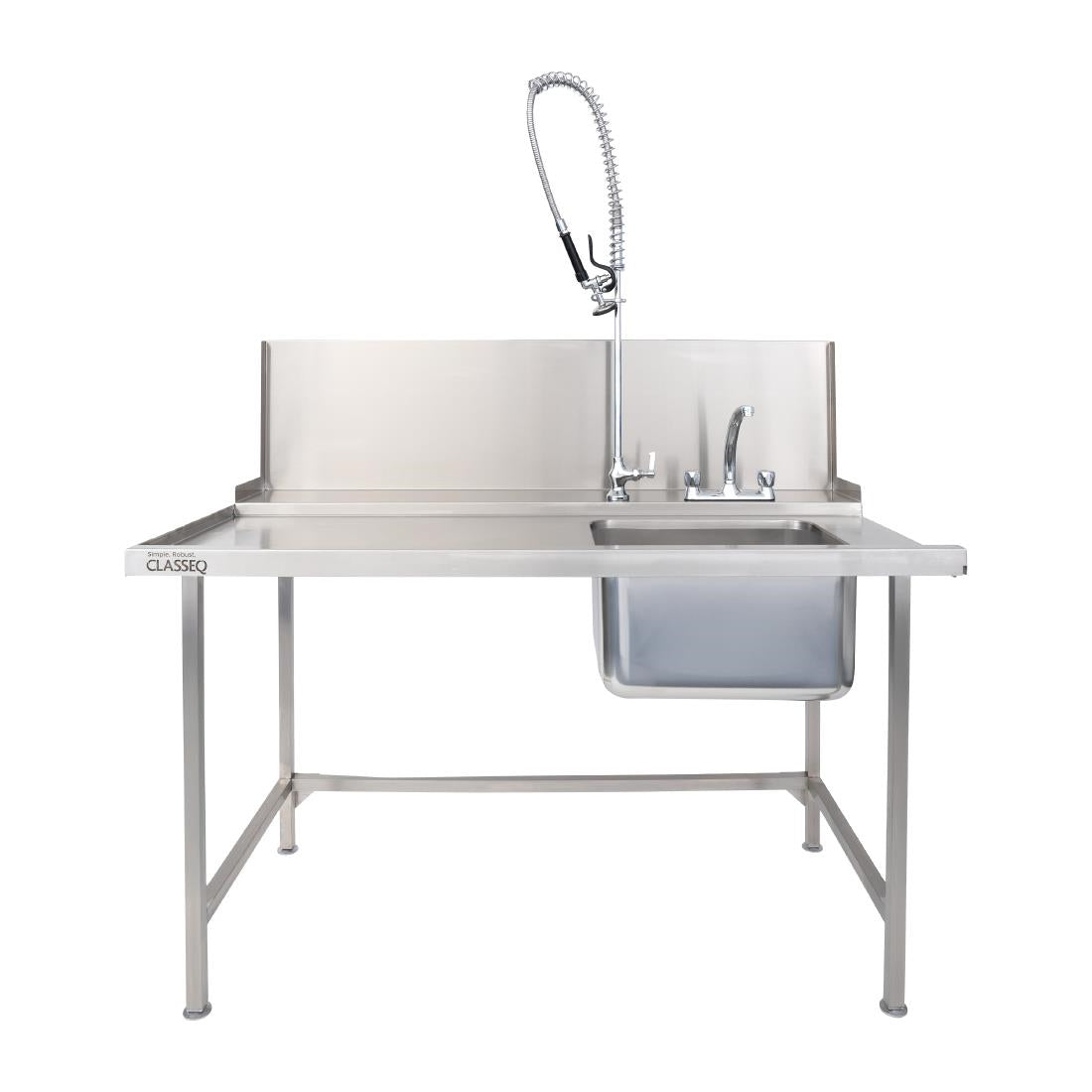 Classeq Pass Through Dishwasher Table with Spray Mixer T15SENL