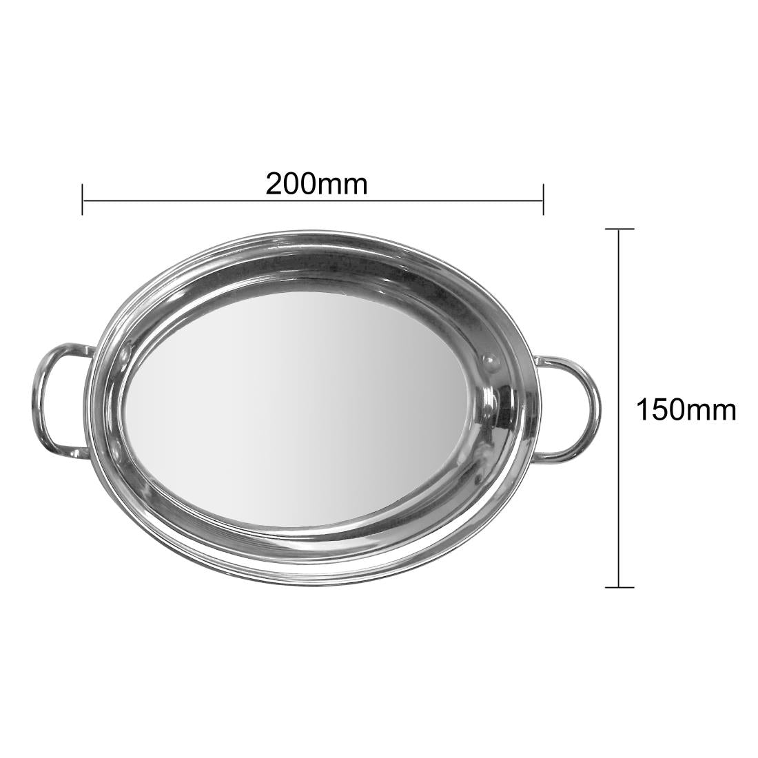 Olympia Deep Oval Tray with Handles 200x150mm