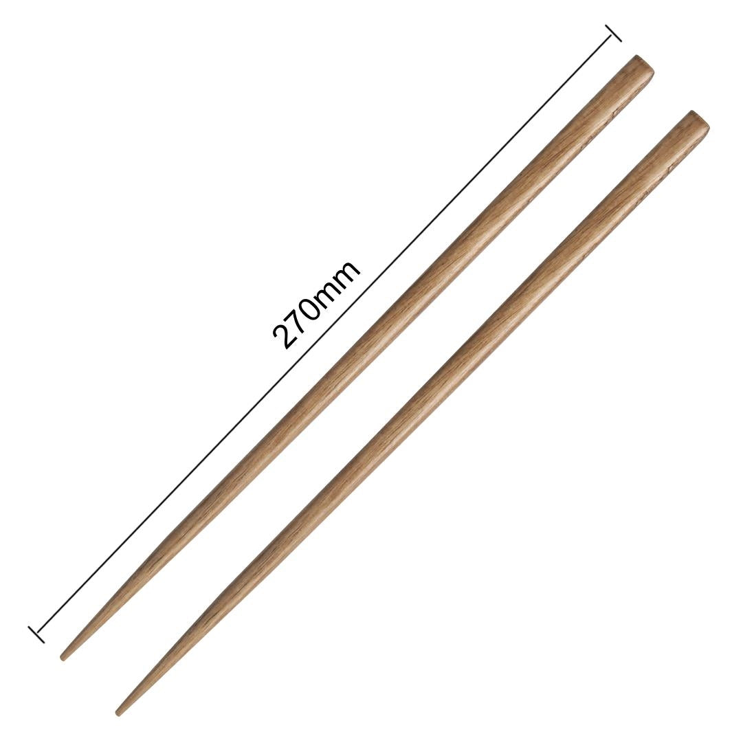 Olympia Miso Acacia Wood Chopsticks 270mm (12 Pack)