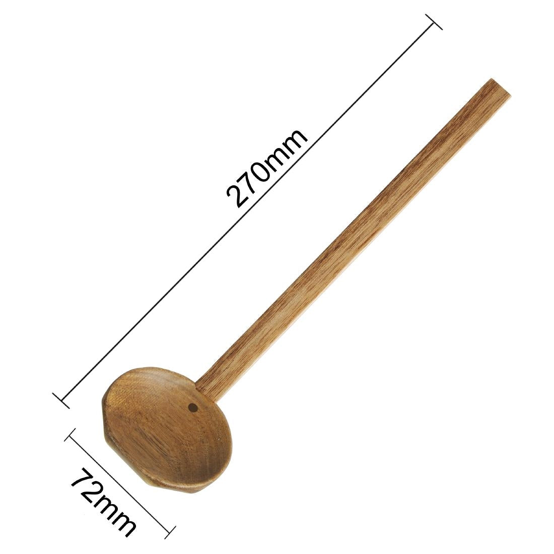 Olympia Miso Acacia Wood Ramen and Pho Ladles 270mm (6 Pack)