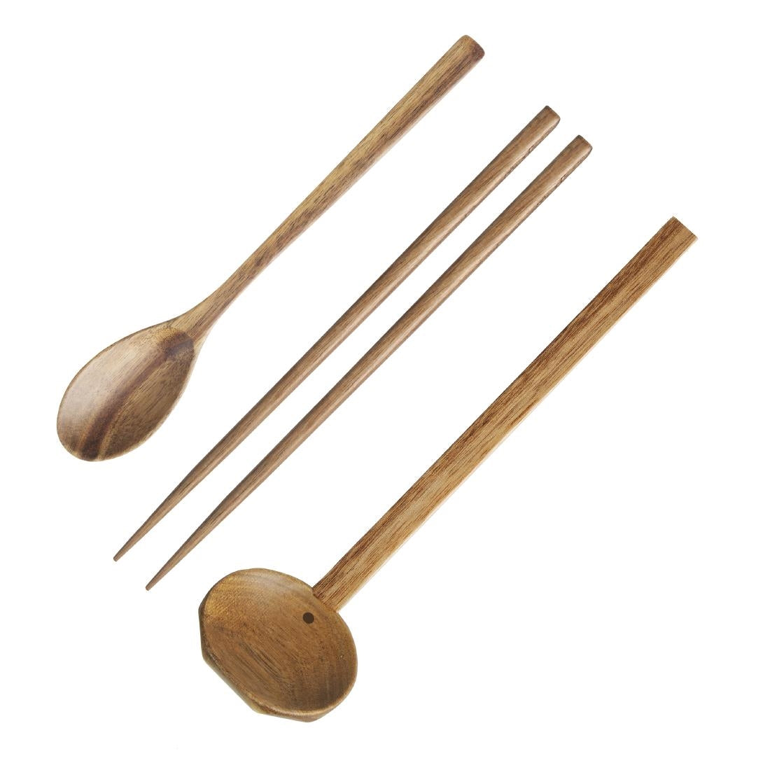 Olympia Miso Acacia Wood Ramen and Pho Ladles 270mm (6 Pack)