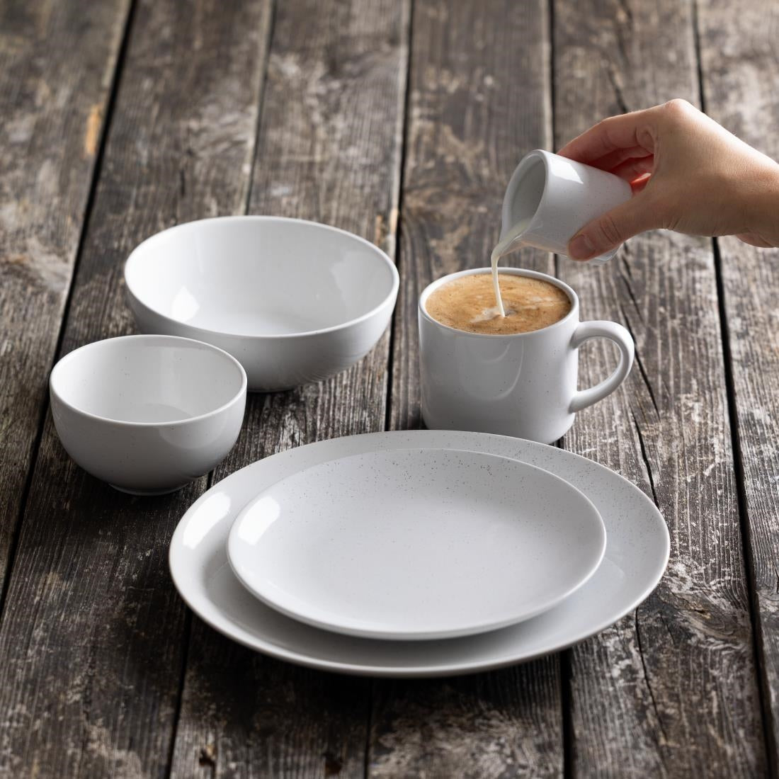 Olympia Origin Mugs White 300ml (4 Pack)