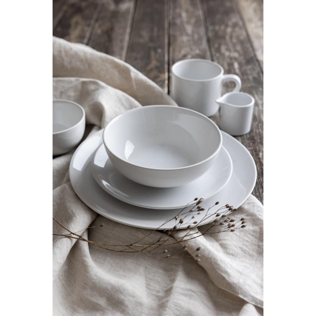 Olympia Origin Coupe Plates White 200mm (4 Pack)