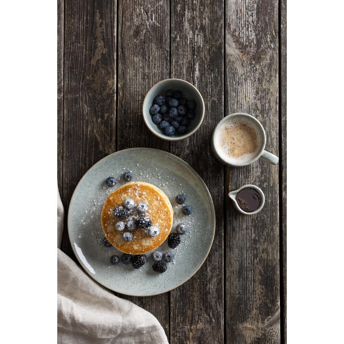 Olympia Origin Coupe Plates Duck Egg Blue 260mm (4 Pack)