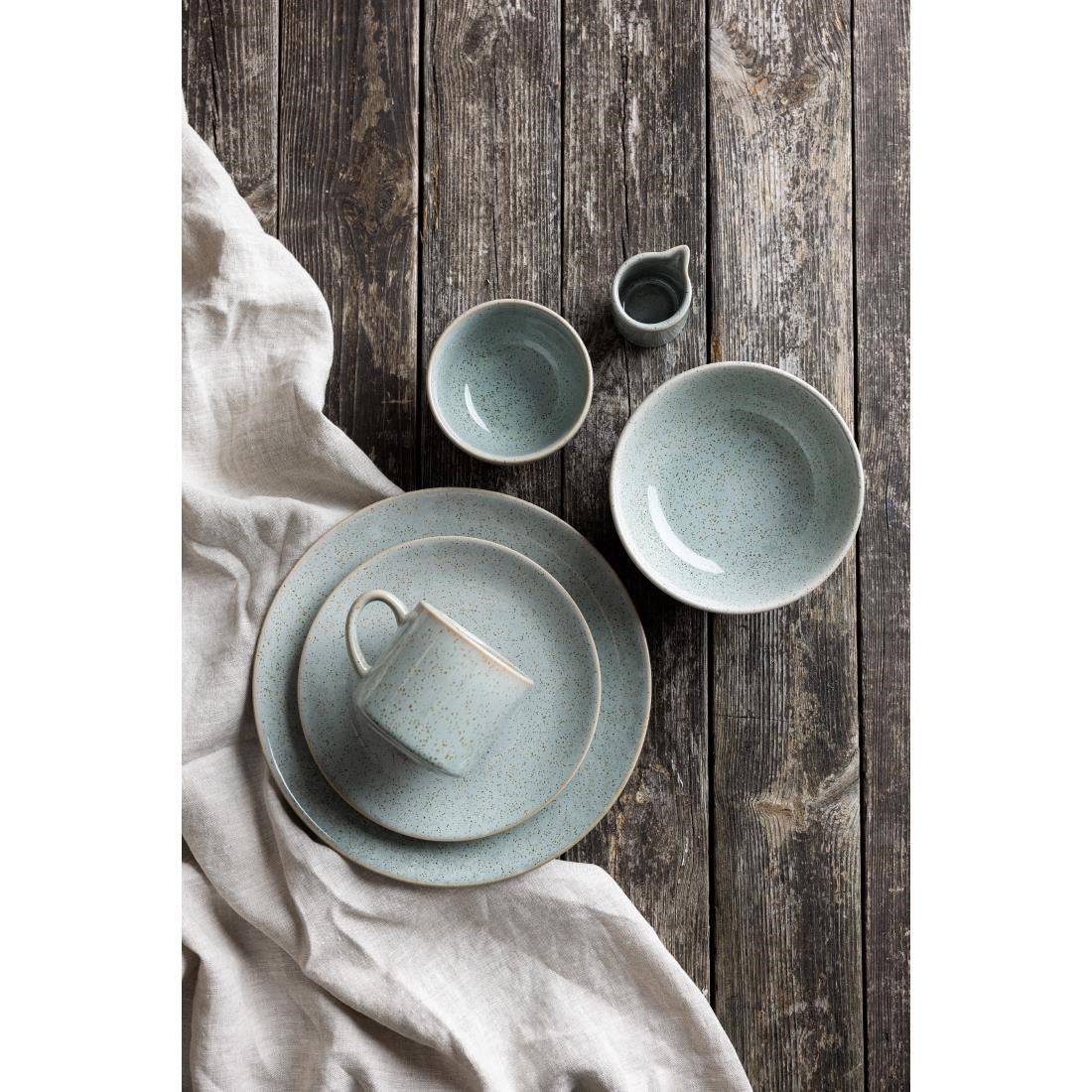 Olympia Origin Coupe Plates Duck Egg Blue 200mm (4 Pack)