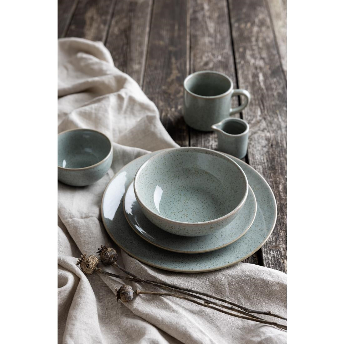 Olympia Origin Bowls Duck Egg Blue 160mm (4 Pack)