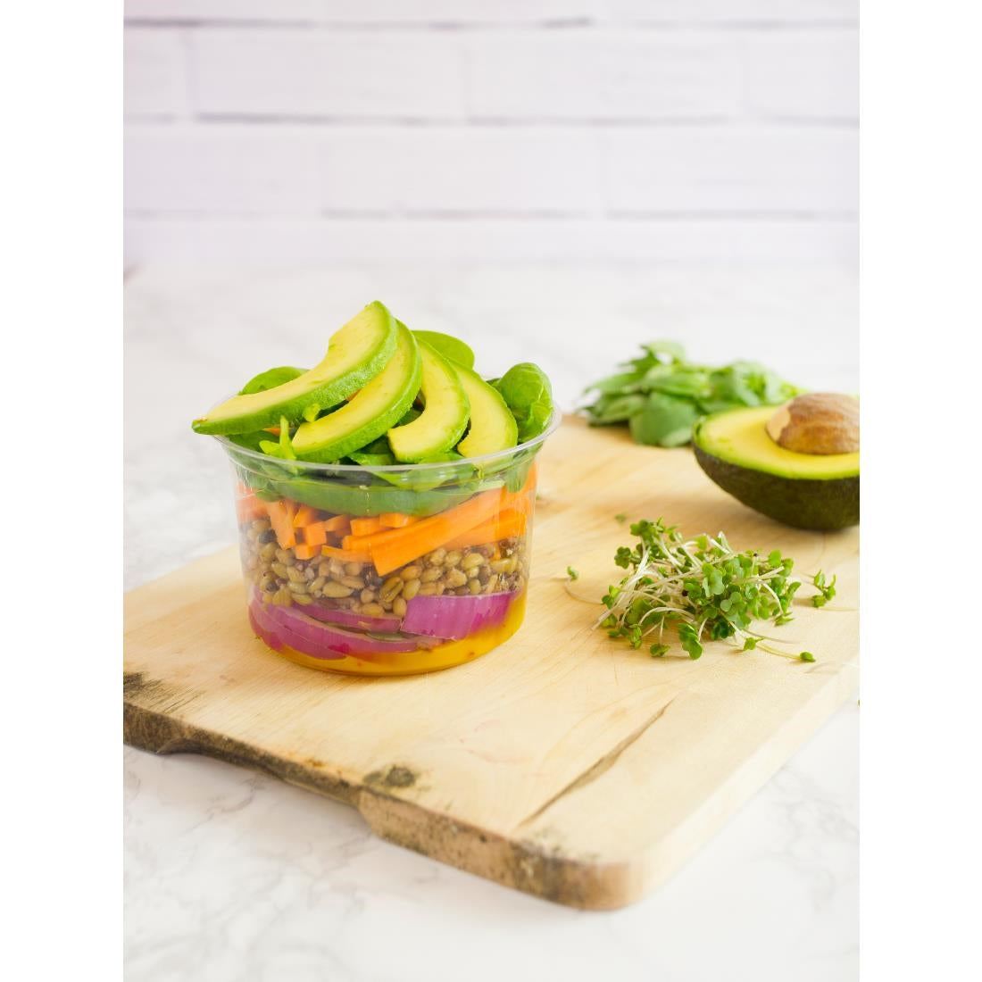 Vegware Round PLA Deli Pots 455ml (500 Pack)