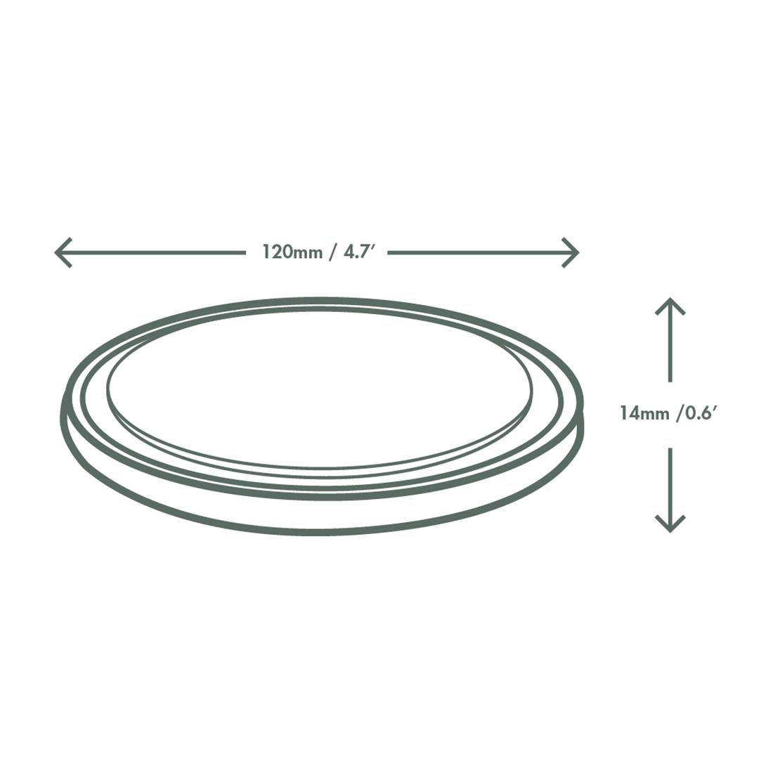 Vegware Round PLA Deli Pot Lids - Fits 8-32oz Pots (500 Pack)