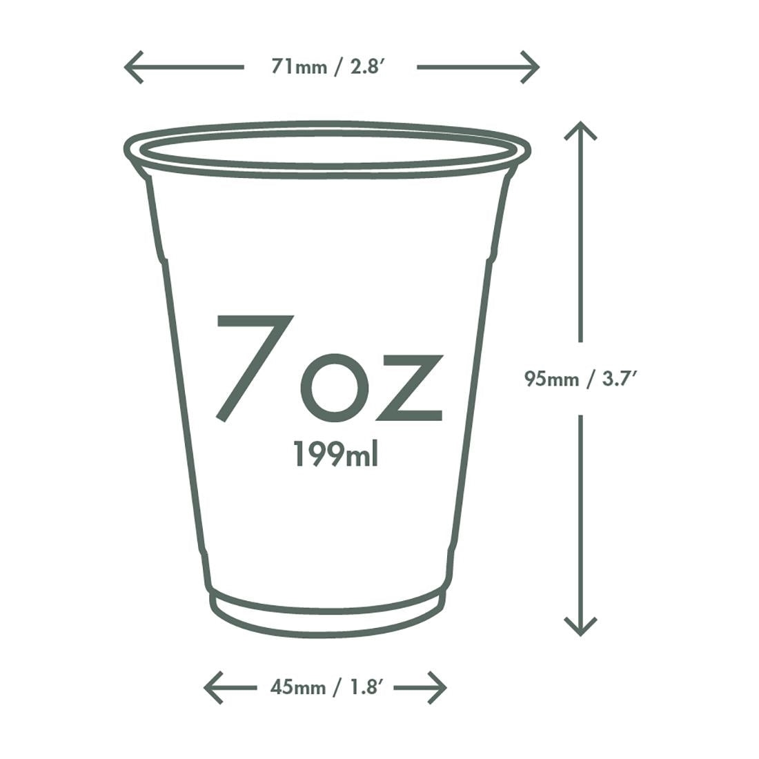 Vegware PLA Water Cups 199ml (2000 Pack)