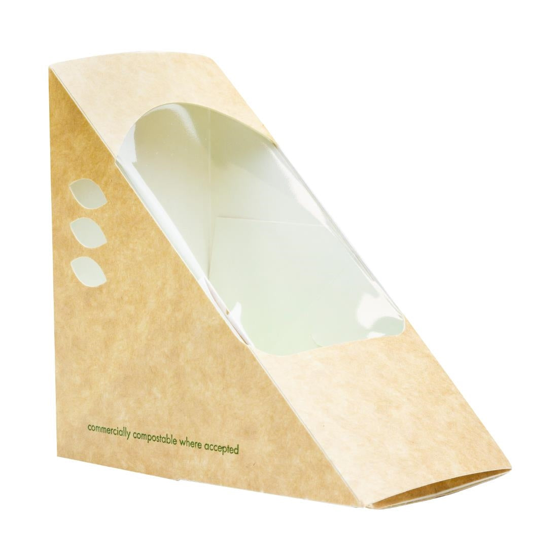Vegware Deepfill Sandwich Wedges Kraft 75mm (500 Pack)