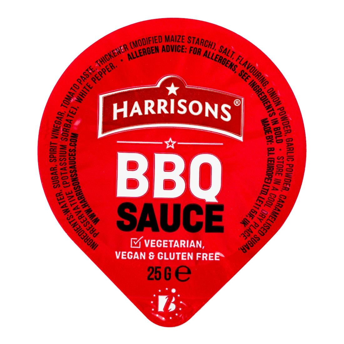 Harrisons BBQ Dip Pots 25g (100 Pack)