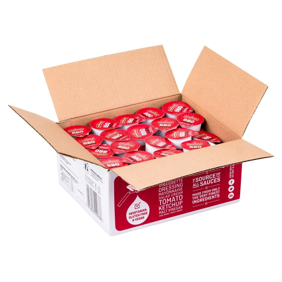 Harrisons BBQ Dip Pots 25g (100 Pack)