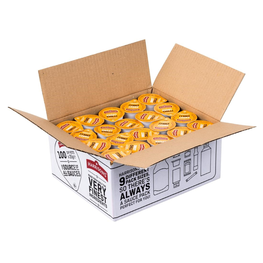 Harrisons Sweet Chilli Sauce Dip Pots 25g (100 Pack)