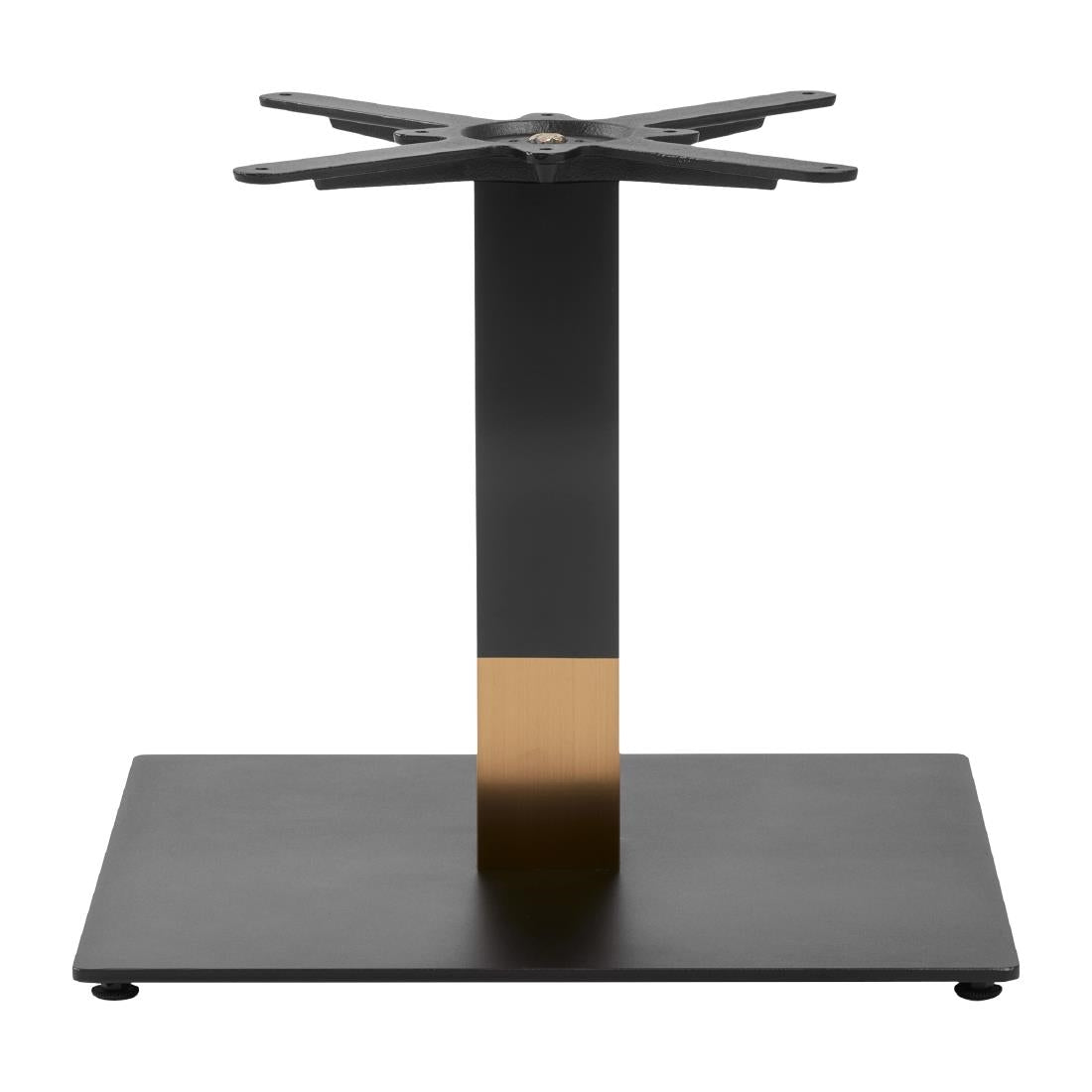 Boston Sleek Large Square Coffee Table Base Black & Gold