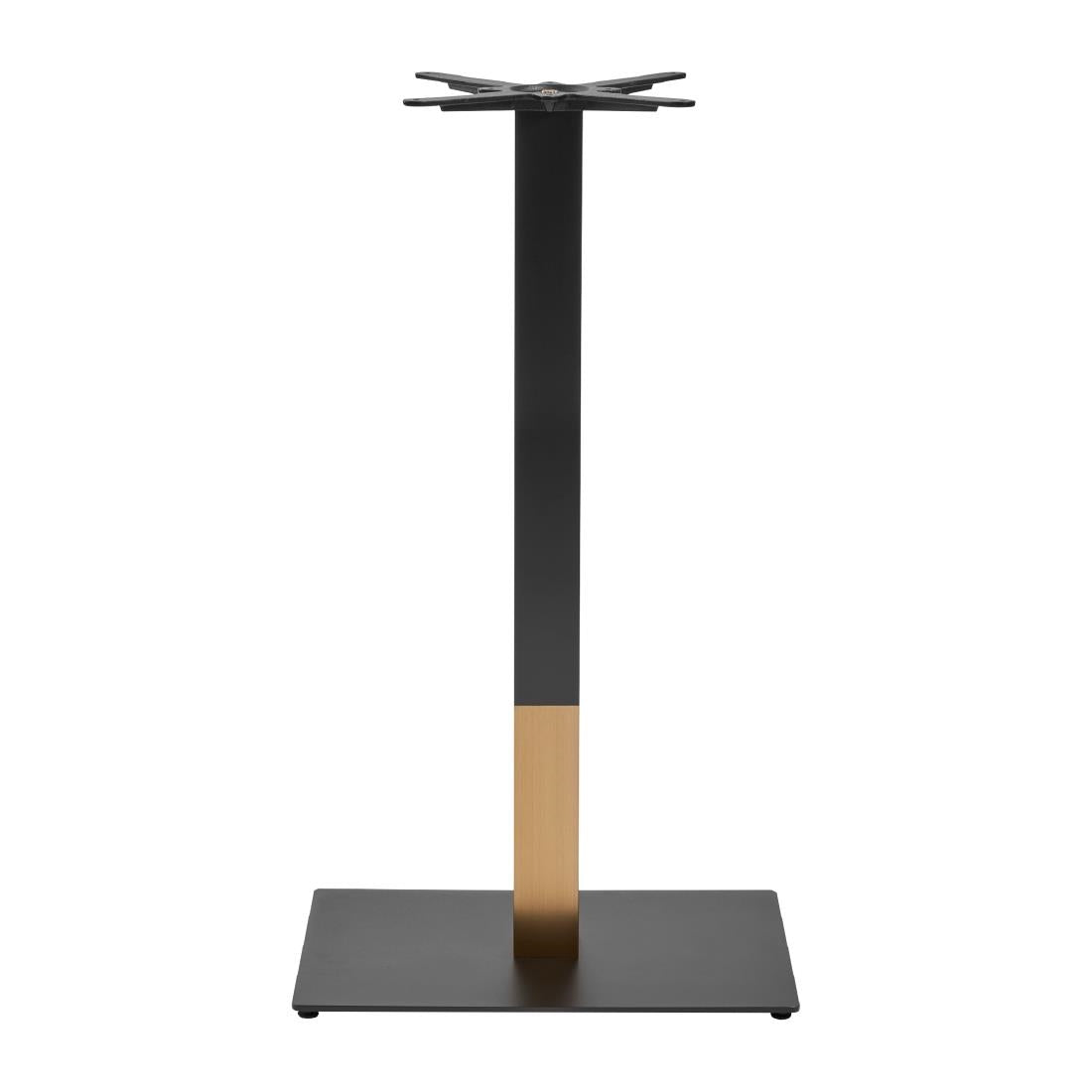 Boston Sleek Small Rectangular Bar Height Table Base Black & Gold