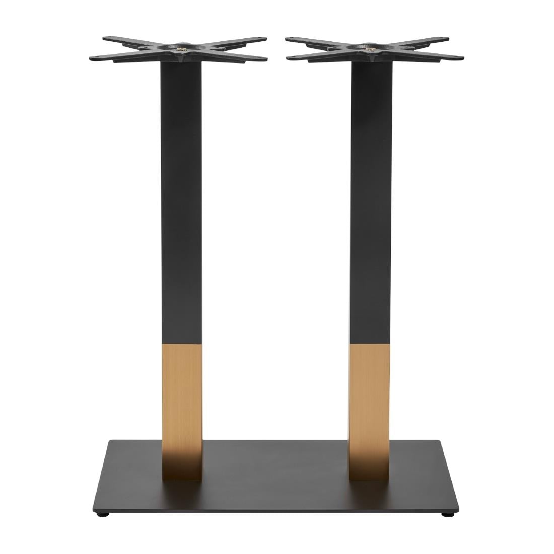 Boston Sleek Large Rectangular Mid Height Table Base Black & Gold