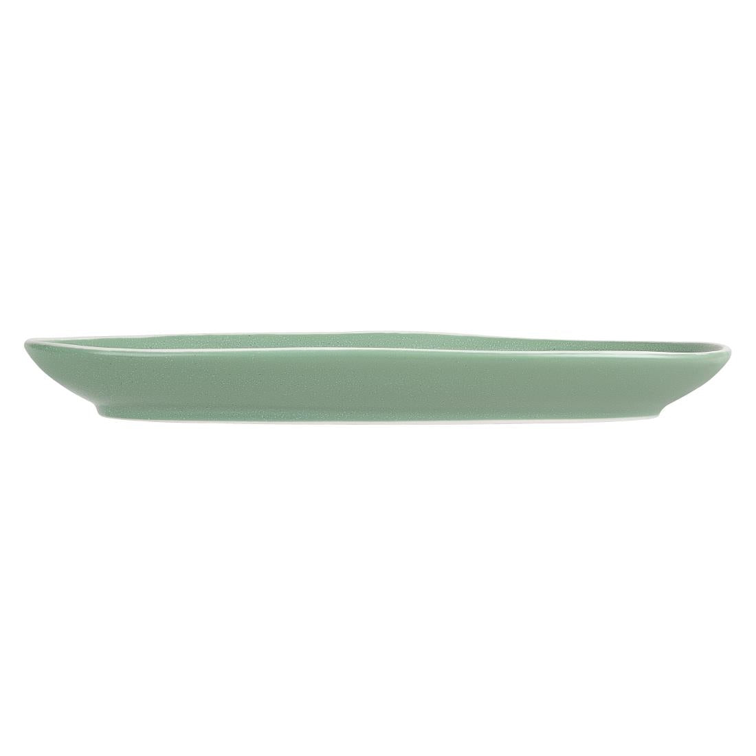 Olympia Chia Oval Plates Green 280x135mm (6 Pack)