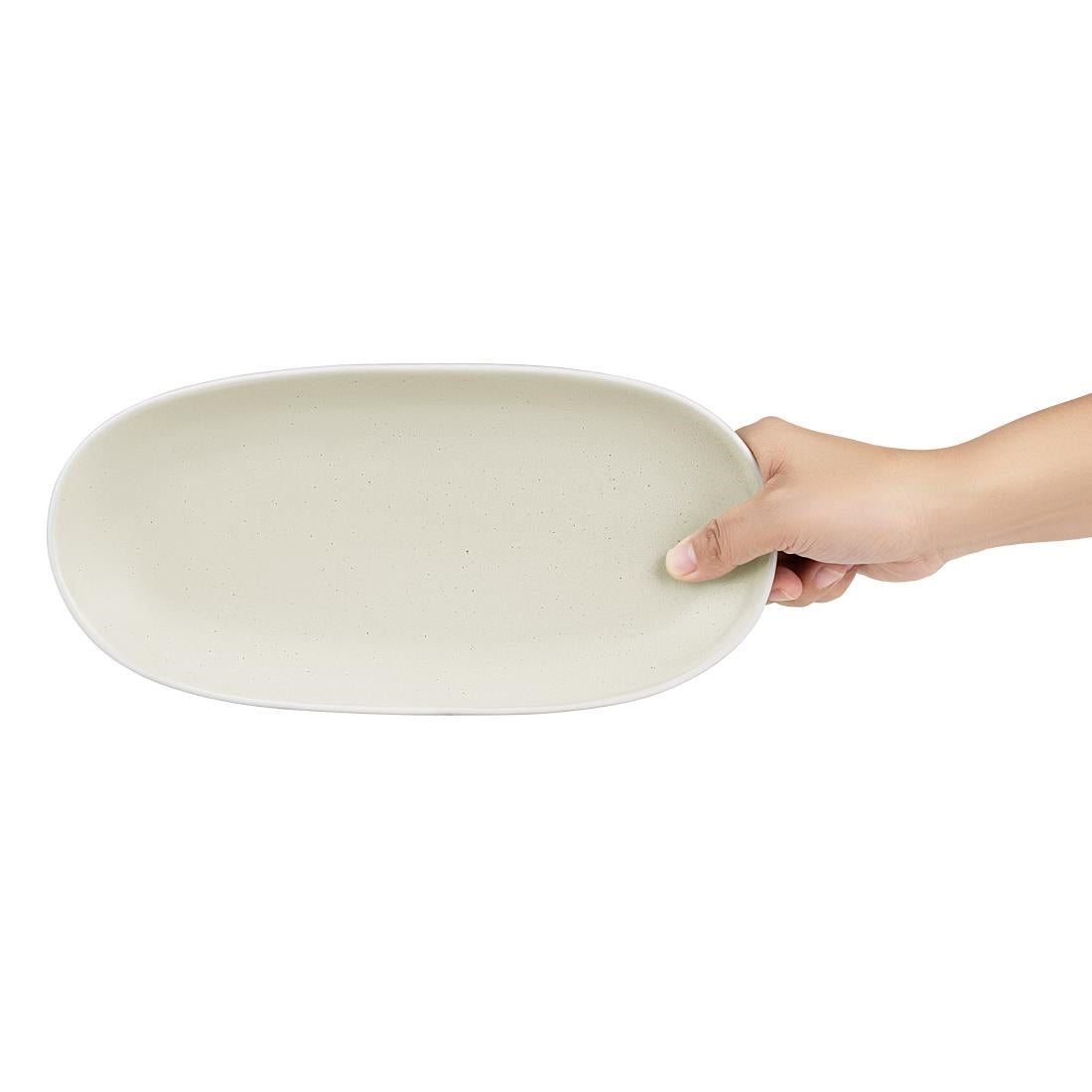 Olympia Chia Oval Plates Sand 280x135mm (6 Pack)