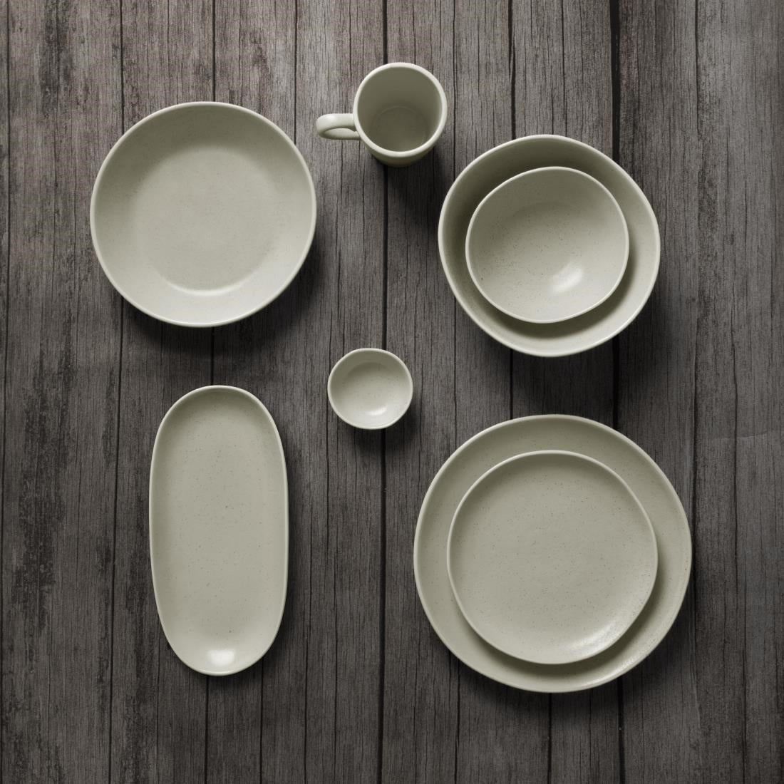 Olympia Chia Oval Plates Sand 280x135mm (6 Pack)