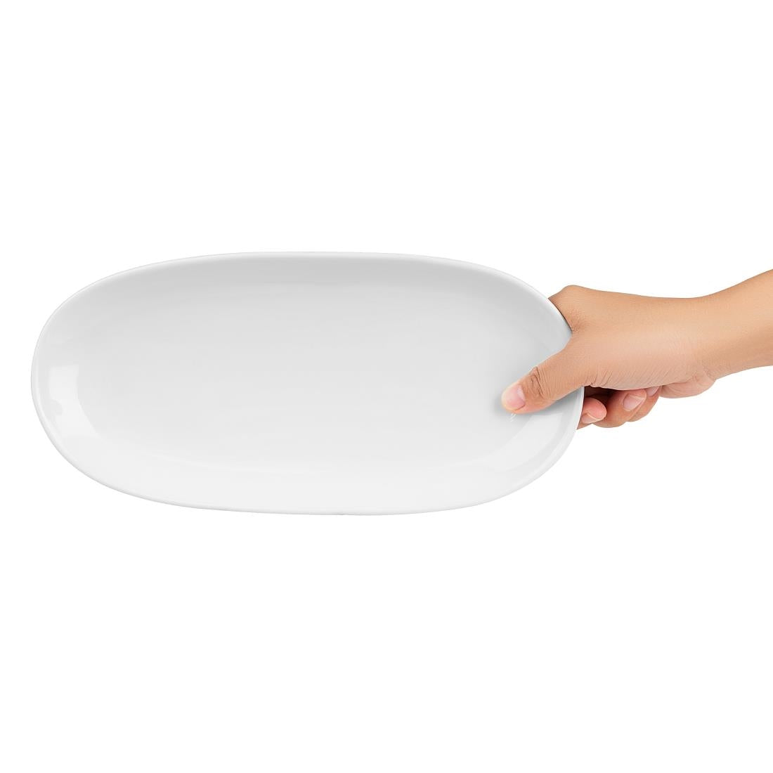 Olympia Chia Oval Plates White 280x135mm (6 Pack)