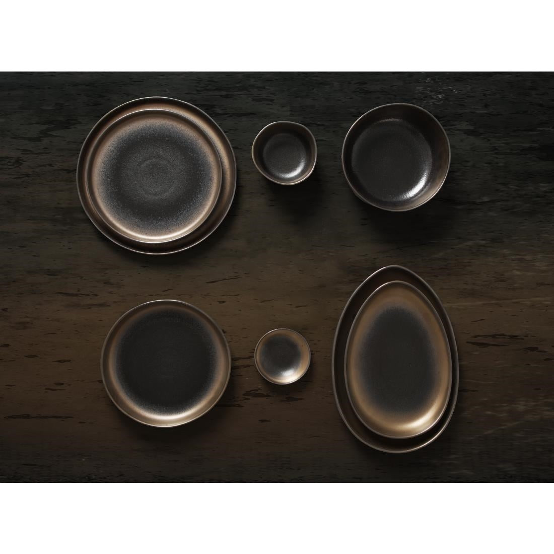Olympia Ochre Teardrop Plate - 310x210x33mm (4 Pack)