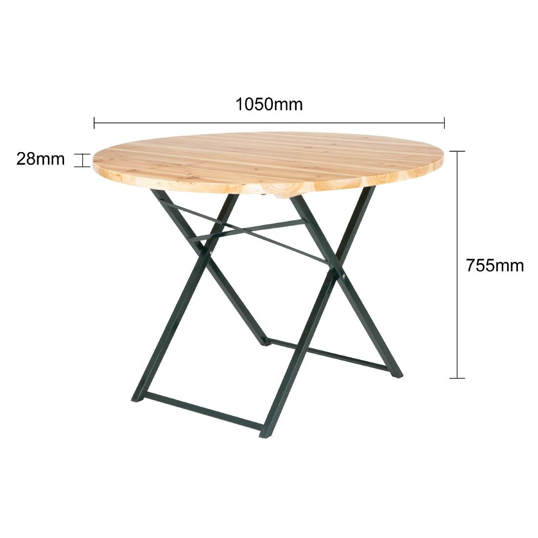 Bolero German Beer Bench and Round Table Set 1670x460mm