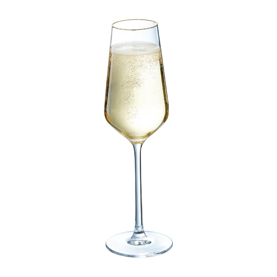 Cristal d'Arques Ultime Gold Band Flutes 170ml (8 Pack)