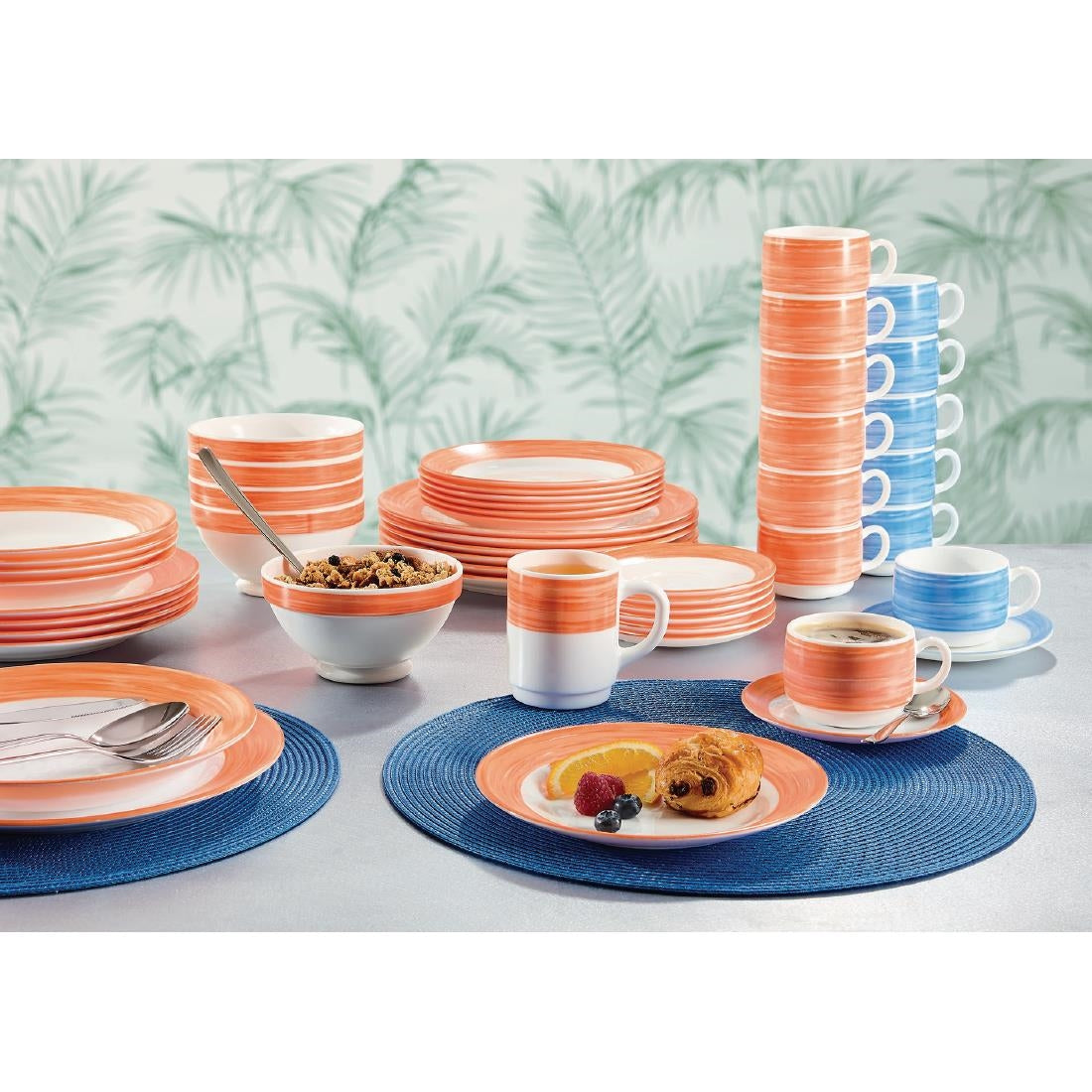 Arcoroc Brush Saucers Orange 140mm (48 Pack)