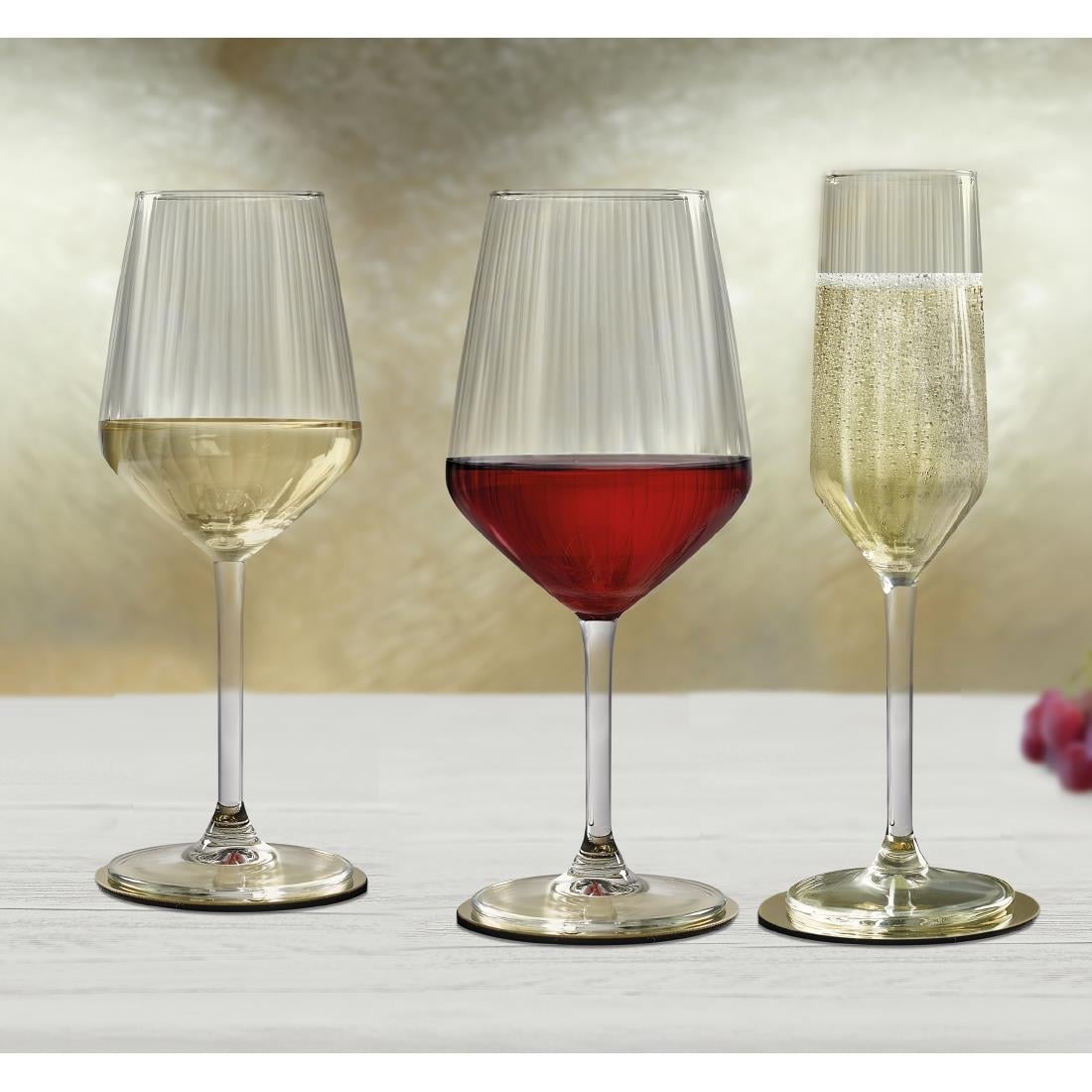 Royal Leerdam Carré Optics Wine Glasses 385ml (6 Pack)