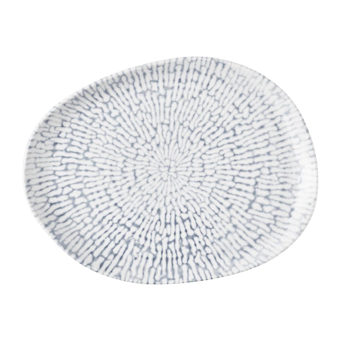 Churchill Cascade Natural Oblong Plates Indigo 260x200mm (6 Pack)