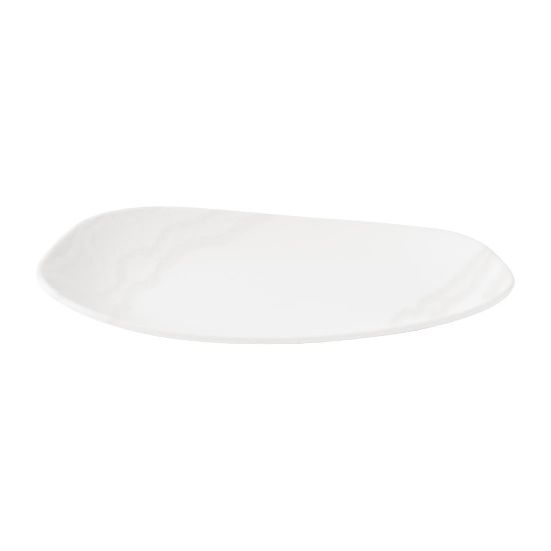 Churchill Tide Organic Oblong Plates White Opal 260x150mm (12 Pack)