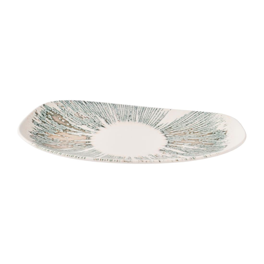 Churchill Lyra Organic Oblong Plates Pink Opal 350x185mm (6 Pack)