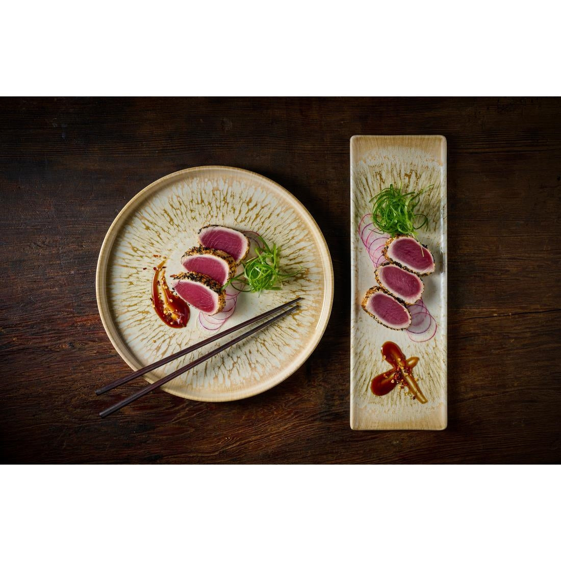 Churchill Inked Lumé Tasting Trays Natural 323x105mm (6 Pack)