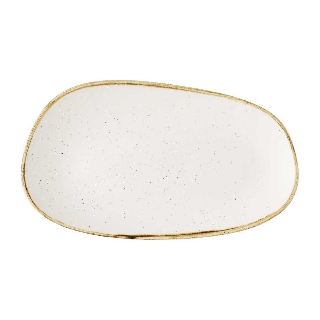 Churchill Stonecast Opal Oblong Plates Barley White 260x150mm (12 Pack)