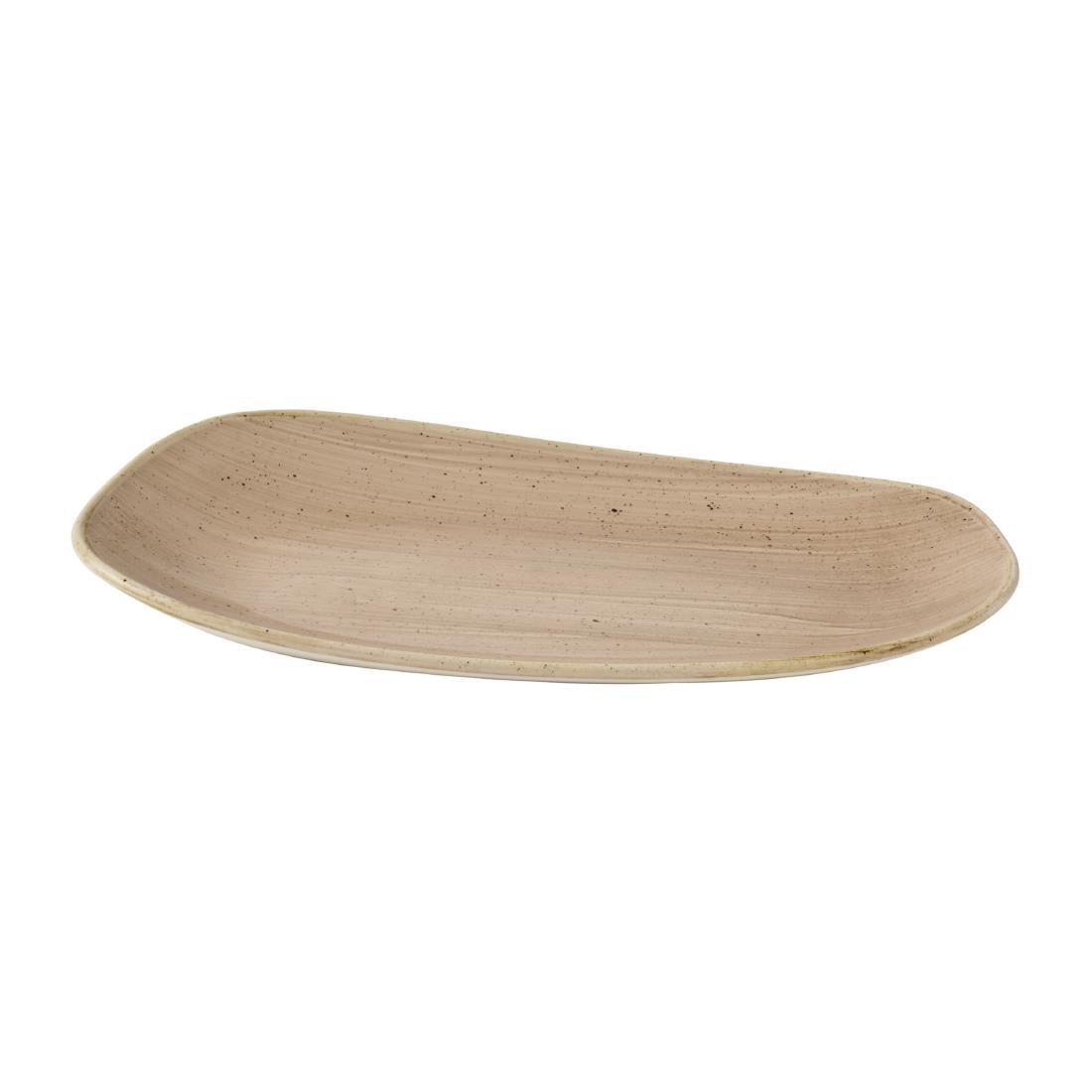 Churchill Stonecast Opal Oblong Plates Truffle 350x185mm (6 Pack)