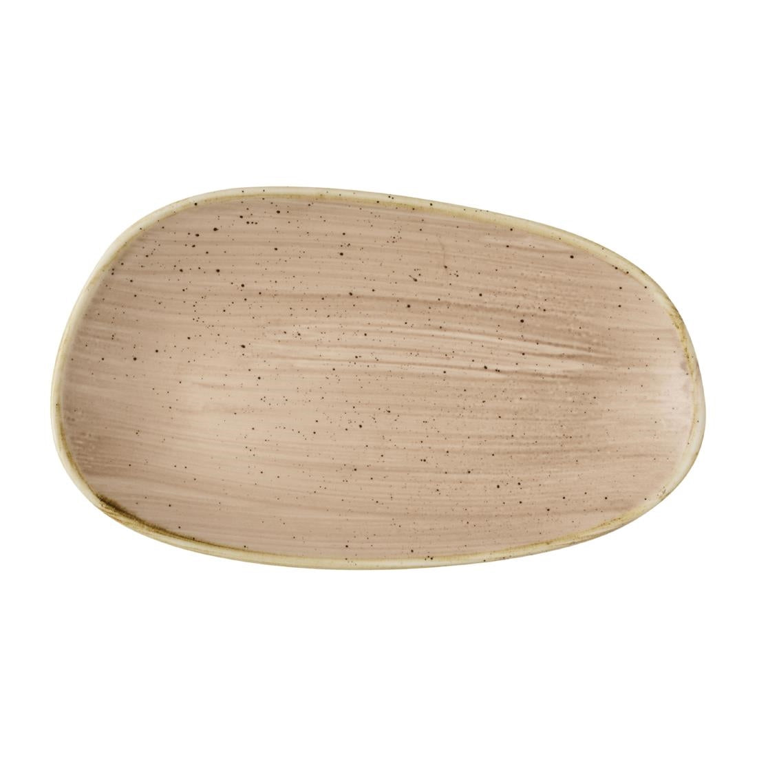Churchill Stonecast Opal Oblong Plates Truffle 220x130mm (12 Pack)
