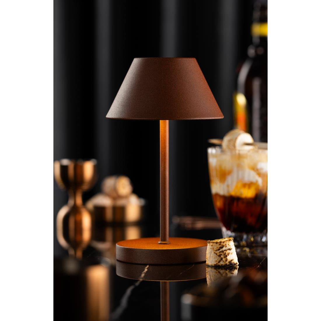 Utopia Bonaire LED Cordless Table Lamps Cocoa 190mm (6 Pack)