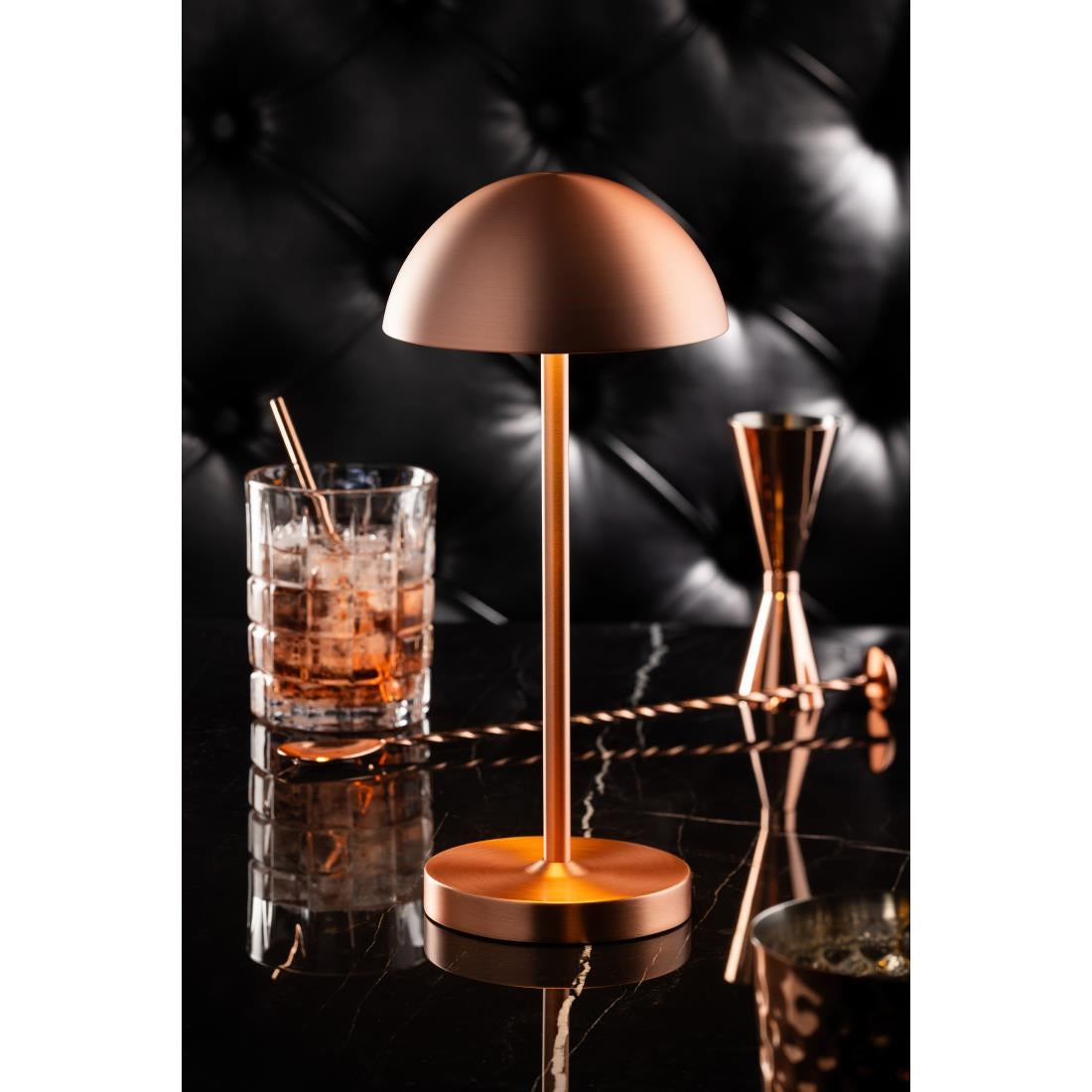 Utopia Tonga LED Cordless Table Lamps Brushed Copper 260mm (6 Pack)
