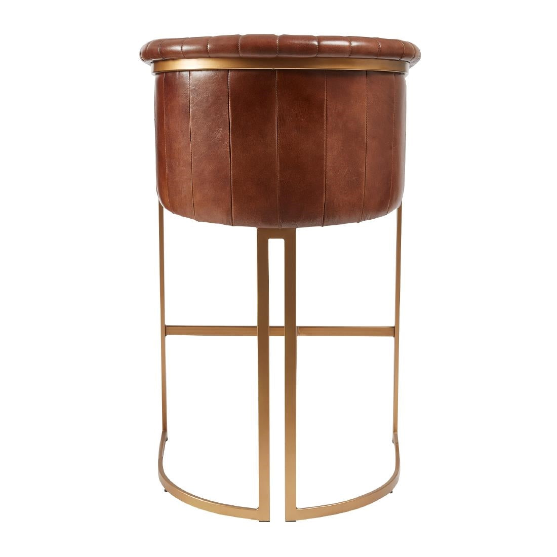 Nolan Leather Bar Stool Pecan Brown