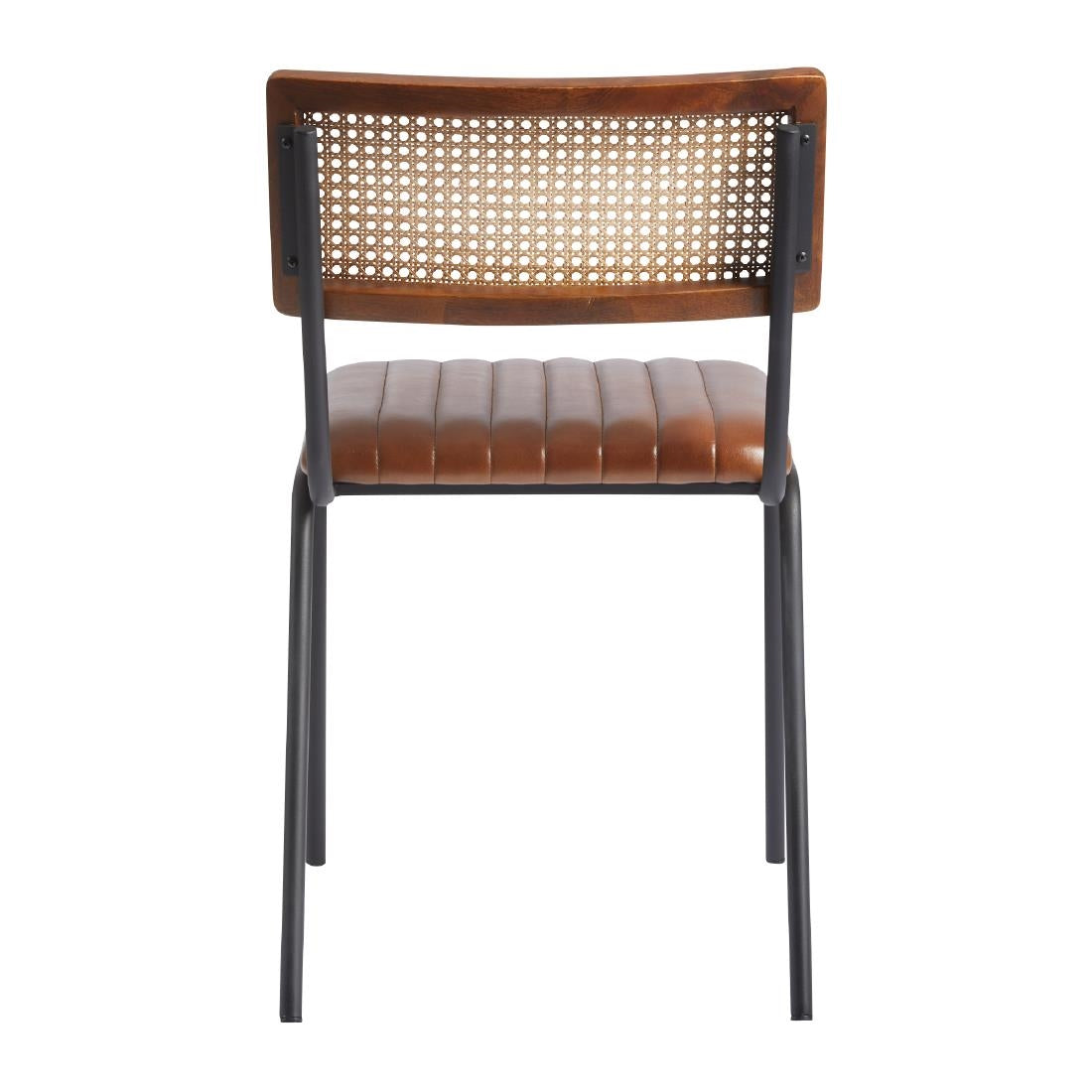 Savanna Leather Side Chair Pecan Brown