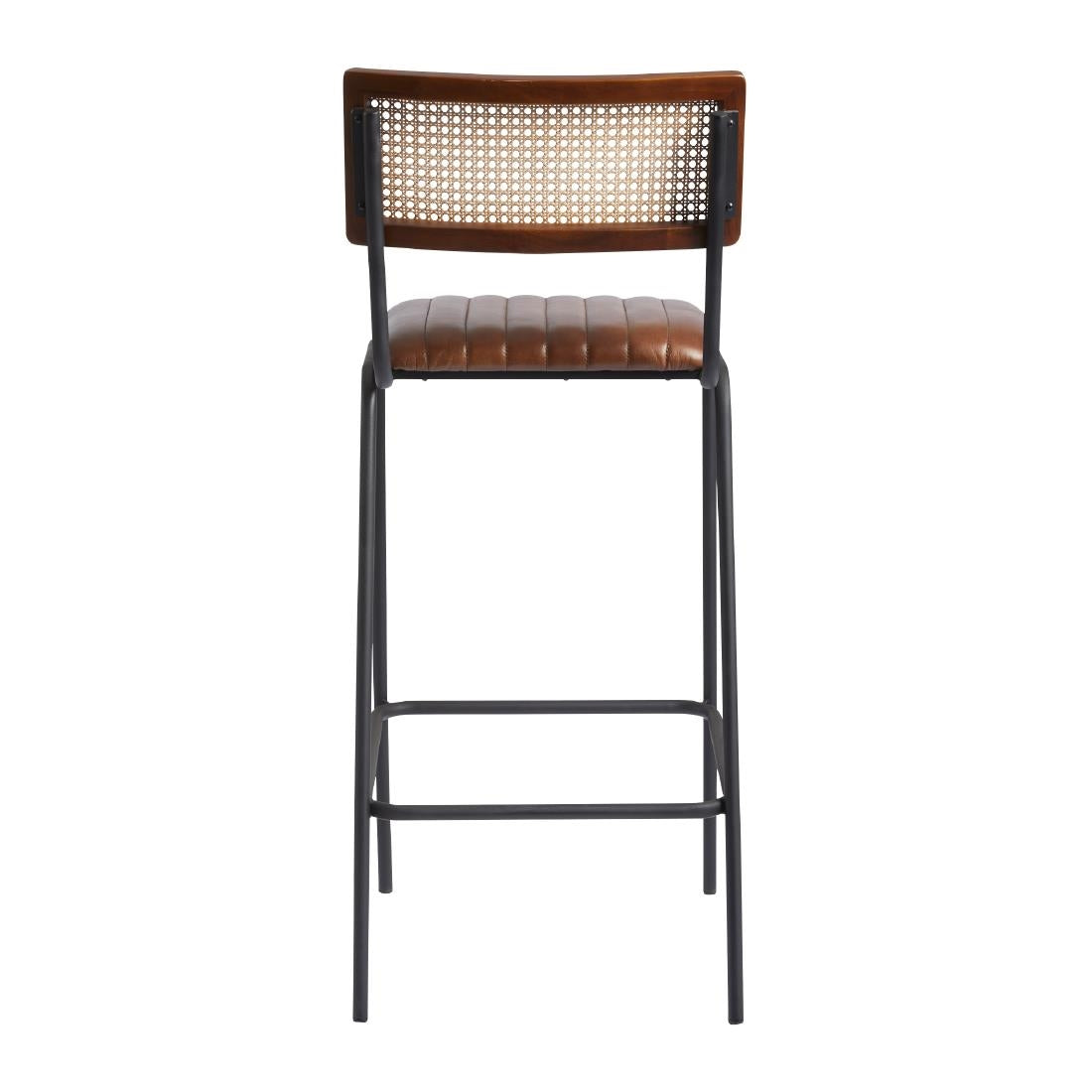 Savanna Leather Bar Stool Pecan Brown