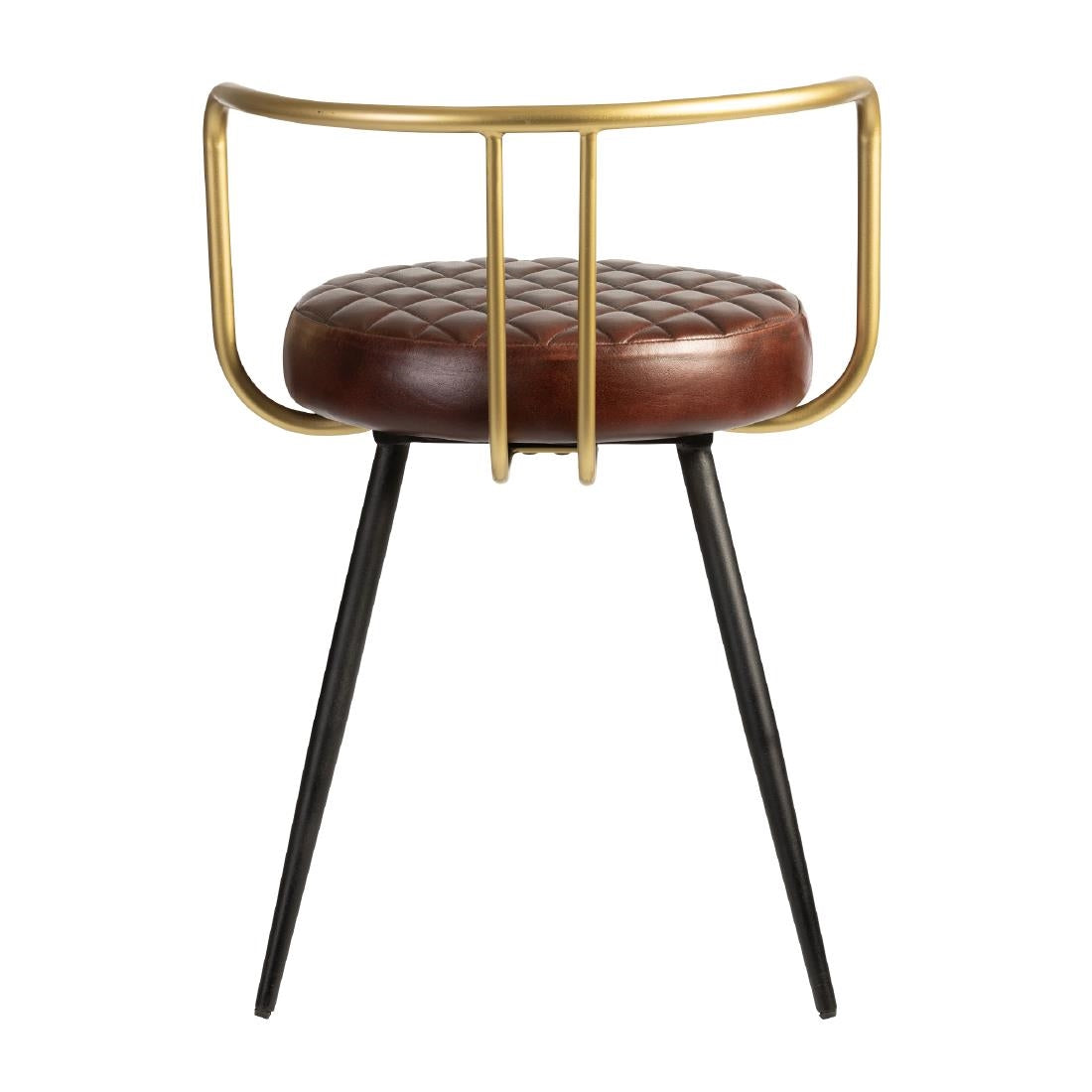 Aulenti Leather Low Cocktail Stool Claret Red