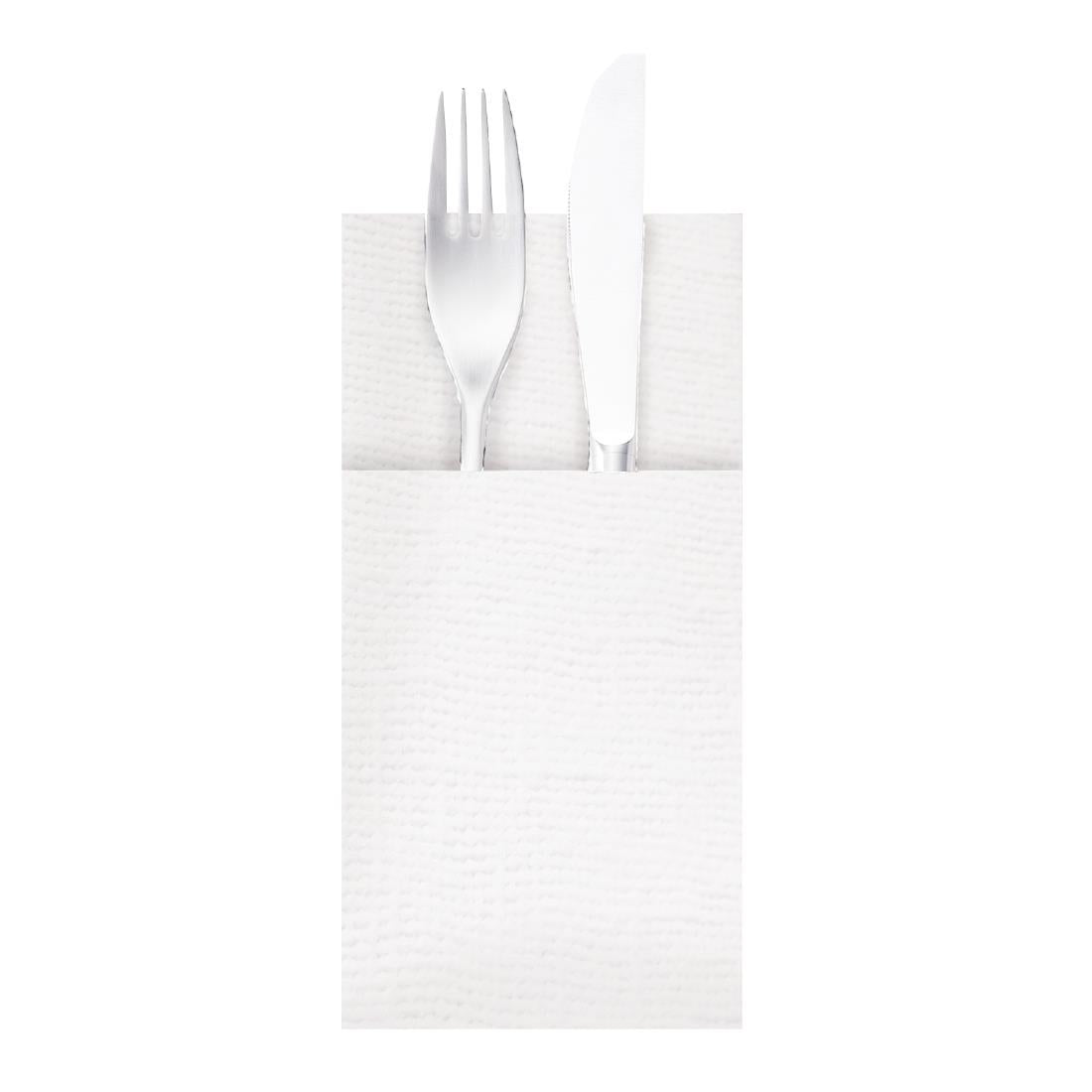 Tork LinStyle Cutlery Bag Napkins White (14 Pack)