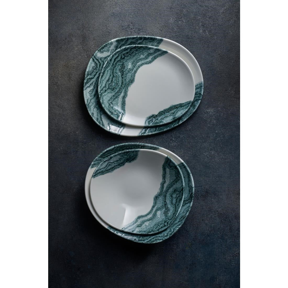 Churchill Inked Tide Opal Plates Black 280mm (12 Pack)