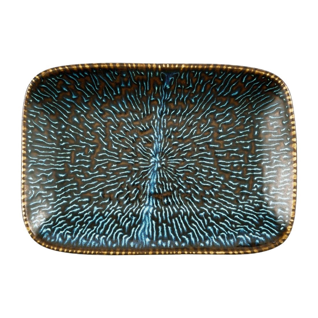 Churchill Inked Cascade Natural Deep Trays Sapphire Blue 260x180mm (6 Pack)