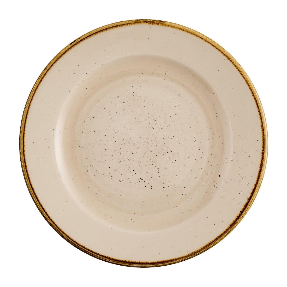 Churchill Stonecast Profile Rimmed Plates Nutmeg Cream 210mm (12 Pack)