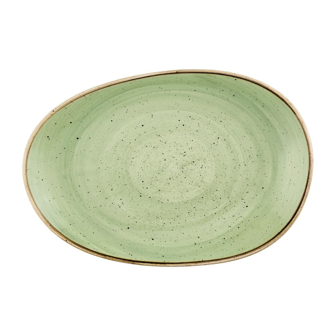 Churchill Stonecast Opal Platters Sage Green 345x235mm (6 Pack)