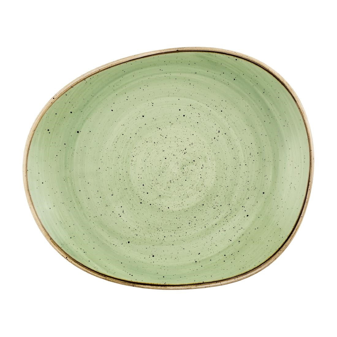 Churchill Stonecast Opal Plates Sage Green 260mm (12 Pack)
