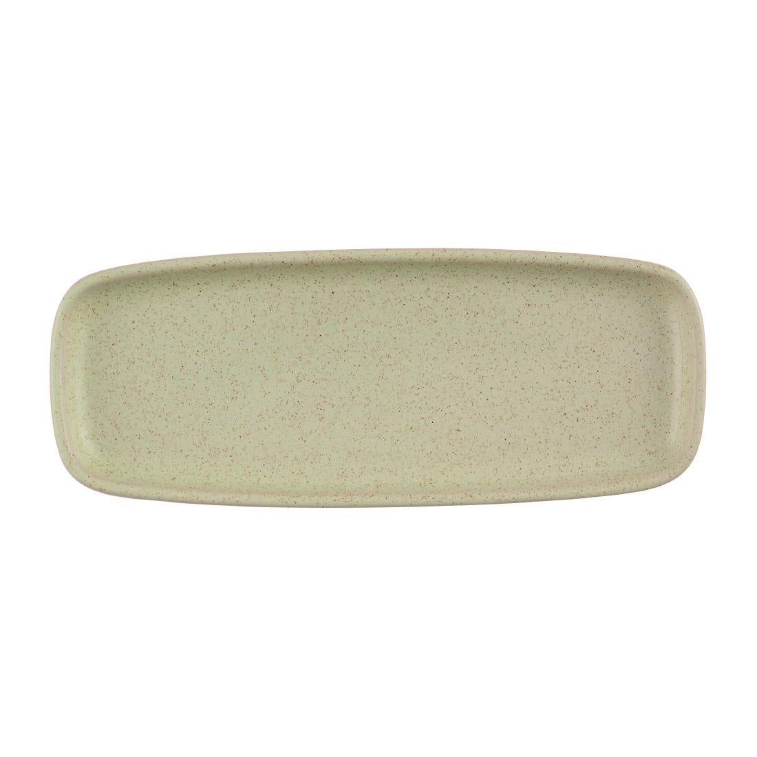 Churchill Emerge Oblong Trays Speckled Green 251x100mm (6 Pack)
